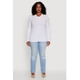 thumbnail image 3 of Womens Plus Size Long Sleeve V Neck Tee, 3 of 5