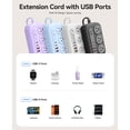 thumbnail image 7 of ORICO 10-in-1 Desktop Power Strip, Upgraded USB C Charging Station with GaN Technology, 6 AC Outlets, 4 USB Ports (2 USB C, 20W PD), Surge Protector, Flat Plug, 5 Colors – For Home Office Dorm(5FT), 7 of 7