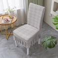 thumbnail image 2 of Ruffled Dining Seat Slipcover with Integrated Cushion and Backrest, 1 Piece Elegant Coral Sea Pattern Skirted Chair Protector for Home Kitchen Decor, 2 of 4