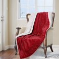 thumbnail image 2 of Red Blanket Queen Size Super Warm Sherpa Blanket Fuzzy Thick Fleece Blankets for All Season Extra Soft for Bed CouchAS Super Warm Sherpa Blanket Fuzzy Thick Fleece Blankets for All, 2 of 6