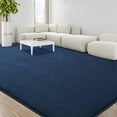 thumbnail image 4 of TWINNIS Soft Area Rug Modren Rugs for Living Room Memory-Foam Carpets,Softness Rugs for Bedroom,Navy Blue,5'x7', 4 of 7