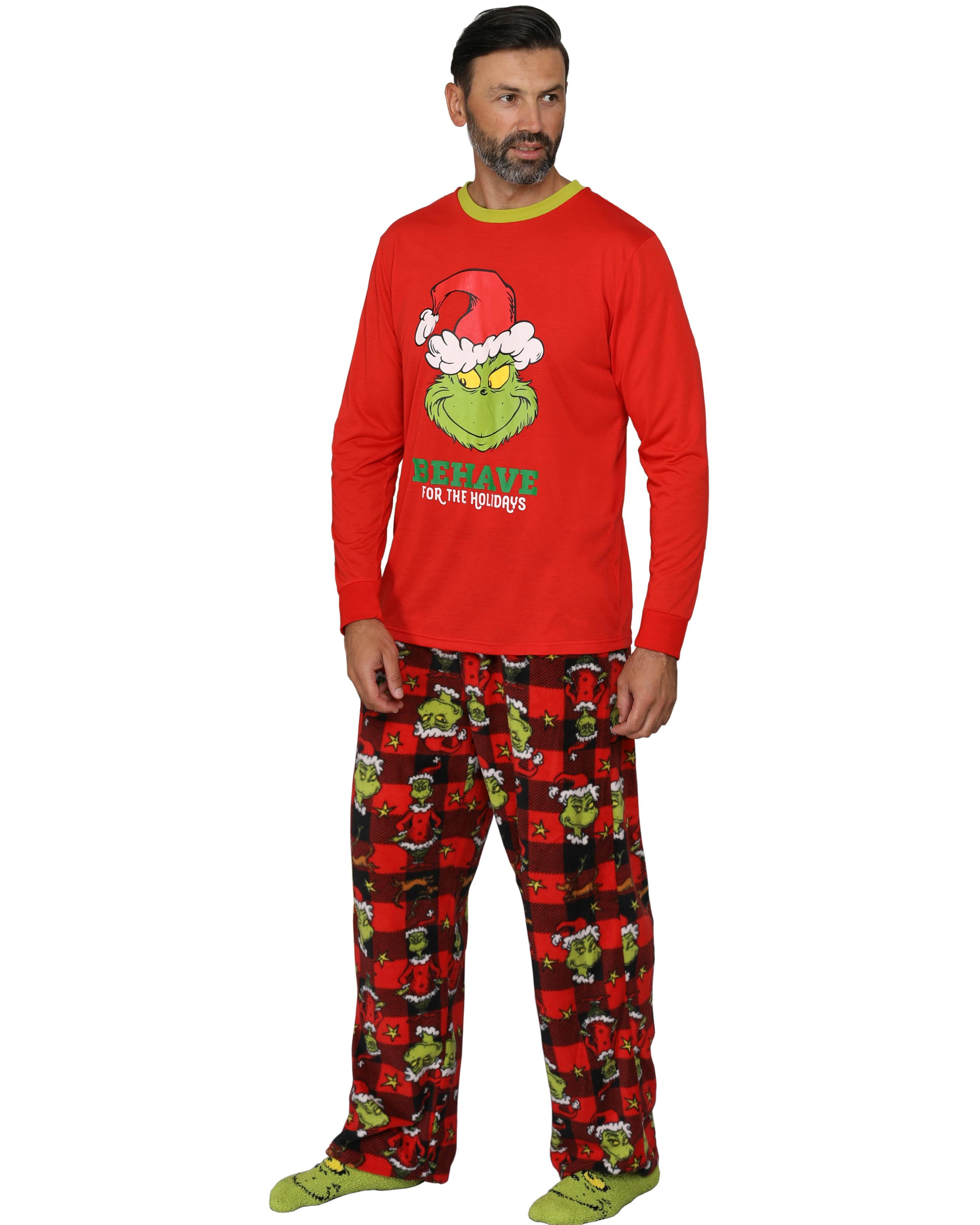 Dr. Seuss - Dr. Seuss Family Pajama Set Grinch Adult and Kid Sleepwear ...