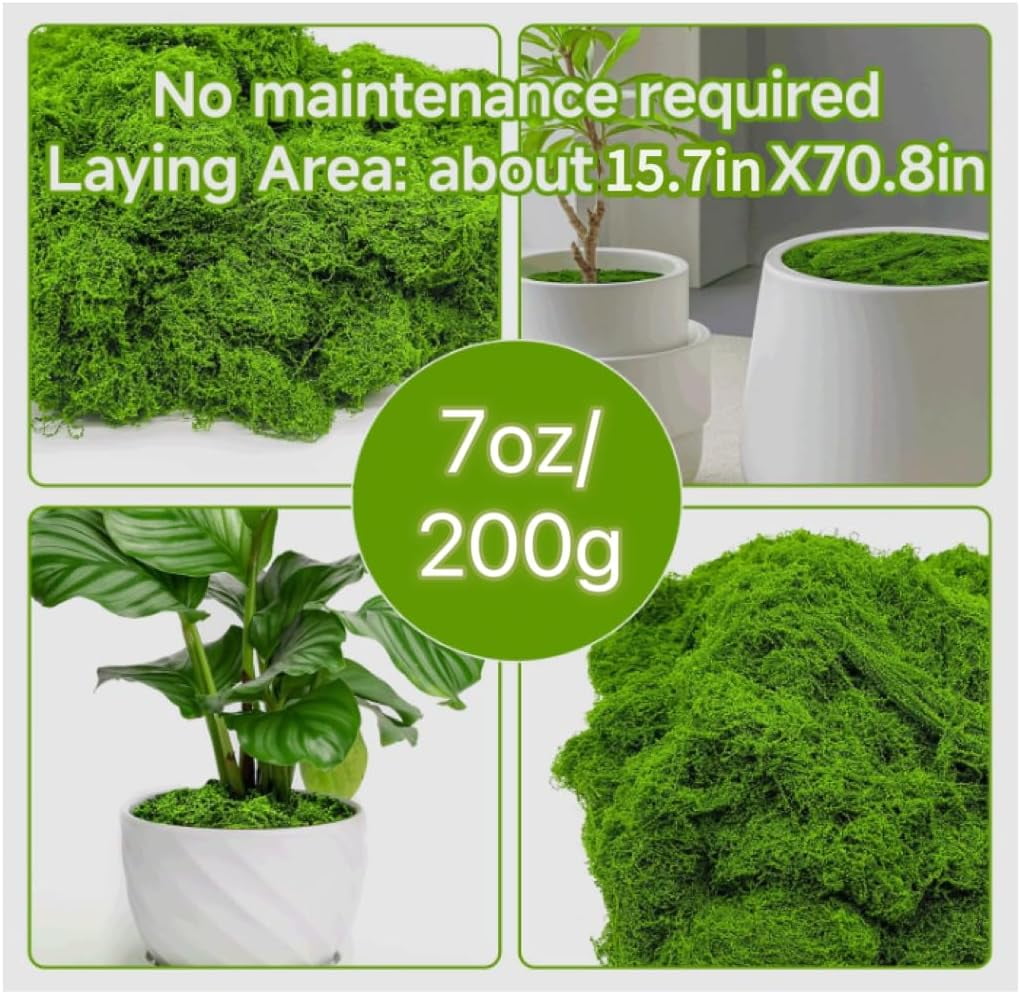 Artificial Moss for Potted Plants, Crafts, Fairy Garden Decor, DIY, Model Making, Walls, Glass Containers