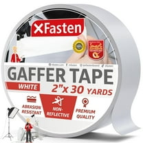 XFasten Gaffer Tape, White, 2" x 30 Yards, Heavy Duty Cloth Tape