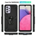 thumbnail image 2 of NIFFPD Galaxy A33 Case, Samsung A33 Case Ring Kickstand Hard PC Soft TPU Phone Cover for Samsung Galaxy A33 5G Black, 2 of 7