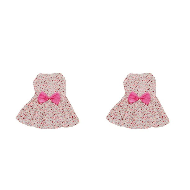 Billuyoard Ropa para mascotas Vestidos cómodos Ropa para mascotas Faldas de moda Disfraces transpirables Suministros para primavera Verano Rosa XL Rosa SG 2piezas Billuyoard CBP188779