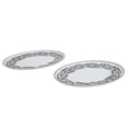 thumbnail image 4 of INFUSE 2 Piece Lebrillo Pattern Melamine Serving Platters Trays Set for Outdoor Parties Entertaining, Black, 4 of 5