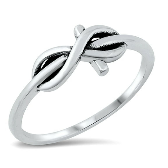 Sterling Silver Infinity knot Cross Ring Size 7