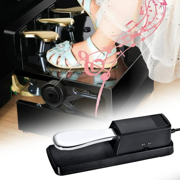 karymi Piano Sustain Pedal Keyboard Pedals Synthesizer Pedals Suitable for Pianos, Electronic Organs, MIDI Keyboards, Synthesizers and Other Equipment Christmas Gifts