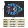 thumbnail image 3 of DouZhe Ultra-Soft Micro Fleece Lightweight Flannel Bed Blanket, Cartoon Owl with Skull Print Cozy Warm Throw Blankets, 50"x40", 3 of 7