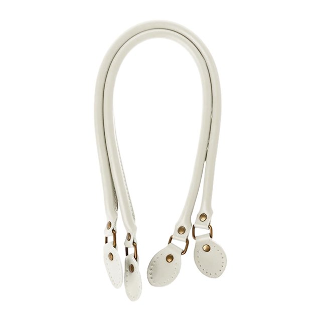 GUOOL 2x Purses Straps PU Leather Handbag Handles for Shoulder Bags Handbag Purses white