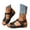 Black, variant on Women's Dressy Flat Sandals Arch Support Open Toe Walking Shoes Summer Orthotic Sandal Brown 6.5