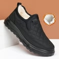 thumbnail image 3 of Men's Womens Fleece Lined Loafers Waterproof Winter Warm Slip On Sneakers Casual Plush Non Slip Ankle Snow Boots Black Size 9, 3 of 9