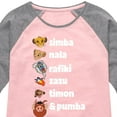 thumbnail image 3 of The Lion King - Main Characters - Toddler & Youth Girls Raglan Graphic T-Shirt, 3 of 5