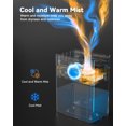 thumbnail image 3 of AILINKE 2.64 Gal Large Room Ultrasonic Warm and Cool Mist Humidifier, Flame Light Design, 3 of 7