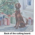 thumbnail image 3 of Irish Setter Cozy Christmas Glass Cutting Board Large 12 in x 15 in, 3 of 5