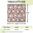 thumbnail image 2 of White Baseballs with Red Flowers Pattern Square Fitted Tablecloth with Elastic Edge,Square Table Cover,Washable Elastic Table Cover for Home Kitchen Party Decor 34"x34", 2 of 6