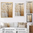 thumbnail image 4 of Designart "Golden Harmony Tree Landscape II" Landscape Trees Floater Framed Wall Decor, 4 of 5