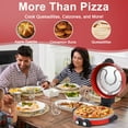 thumbnail image 3 of Pizza Oven 12" Visual Window Pizza Maker Machine 1800W Pizza Cooker For Kitchen Countertop Dual Temperature Control Up To 440 Degrees Celsius  Red, 3 of 7