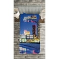 thumbnail image 3 of Ambesonne City Quilted Bedspread Set 2 Pcs, Resort Casinos on Shore, Twin Size, Violet Blue Pink Yellow, 3 of 3
