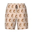 thumbnail image 4 of Lsque Mens Swim Trunks Cute Squirrel Pattern - Bathing Suit Compression Liner - Beach Swim Shorts Swimwear - (S-3XL) - Stretch Quick Dry -, 4 of 9