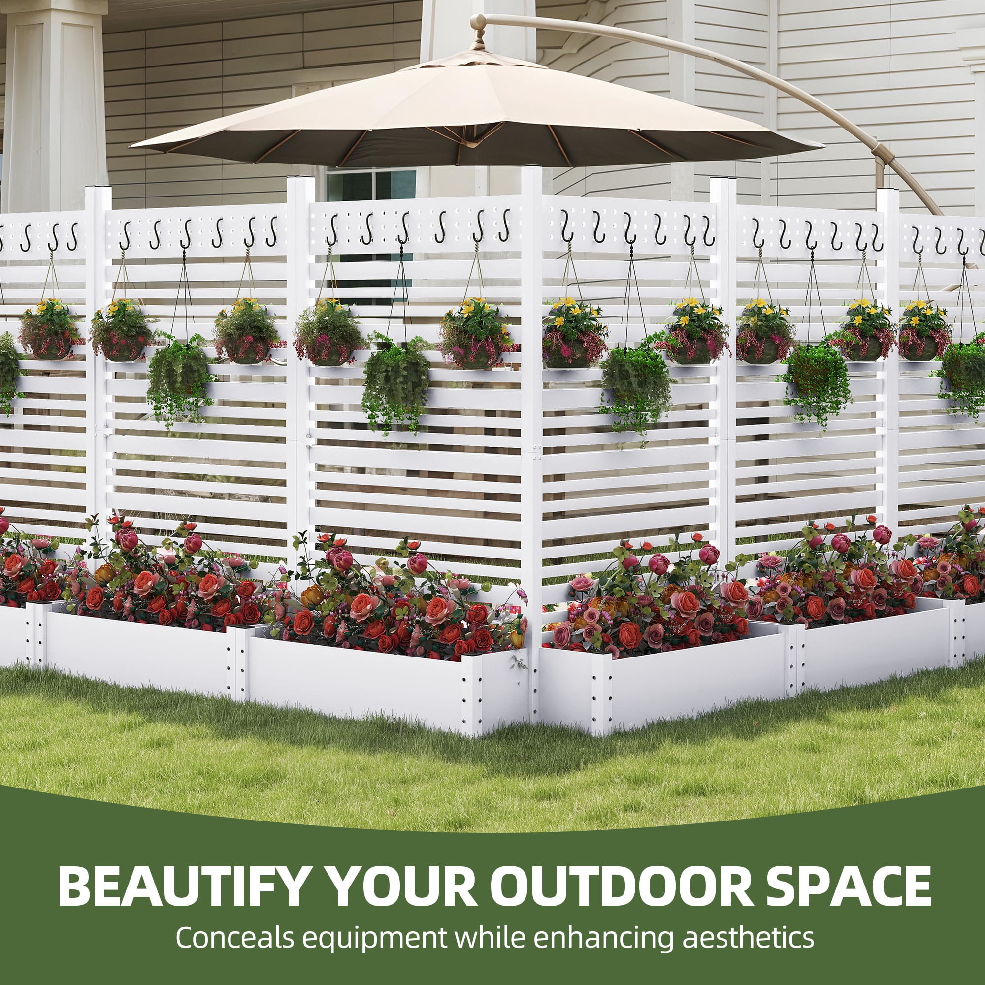 Uforic Outdoor Privacy Screen Planter...