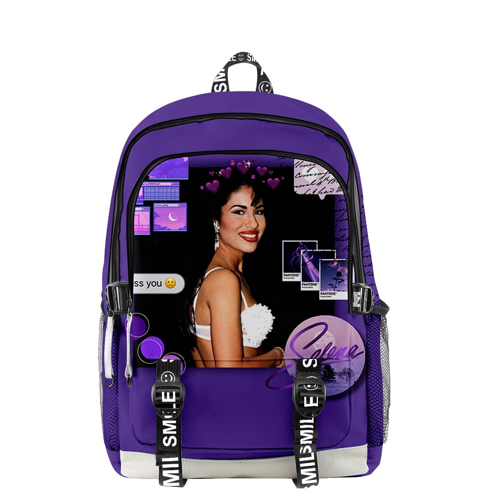 Selena Quintanilla Merch Cloth Backpack Multi Zipper Student large