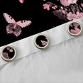 thumbnail image 4 of jejeloiu Country Floral Blossom Black Out Curtains,Boho Exotic Style Moth Curtains Pack of 2 (42x63 Each),Pink Cherry Floral Bedroom Curtains For Girls,Microfiber Bedroom Decor, 4 of 6