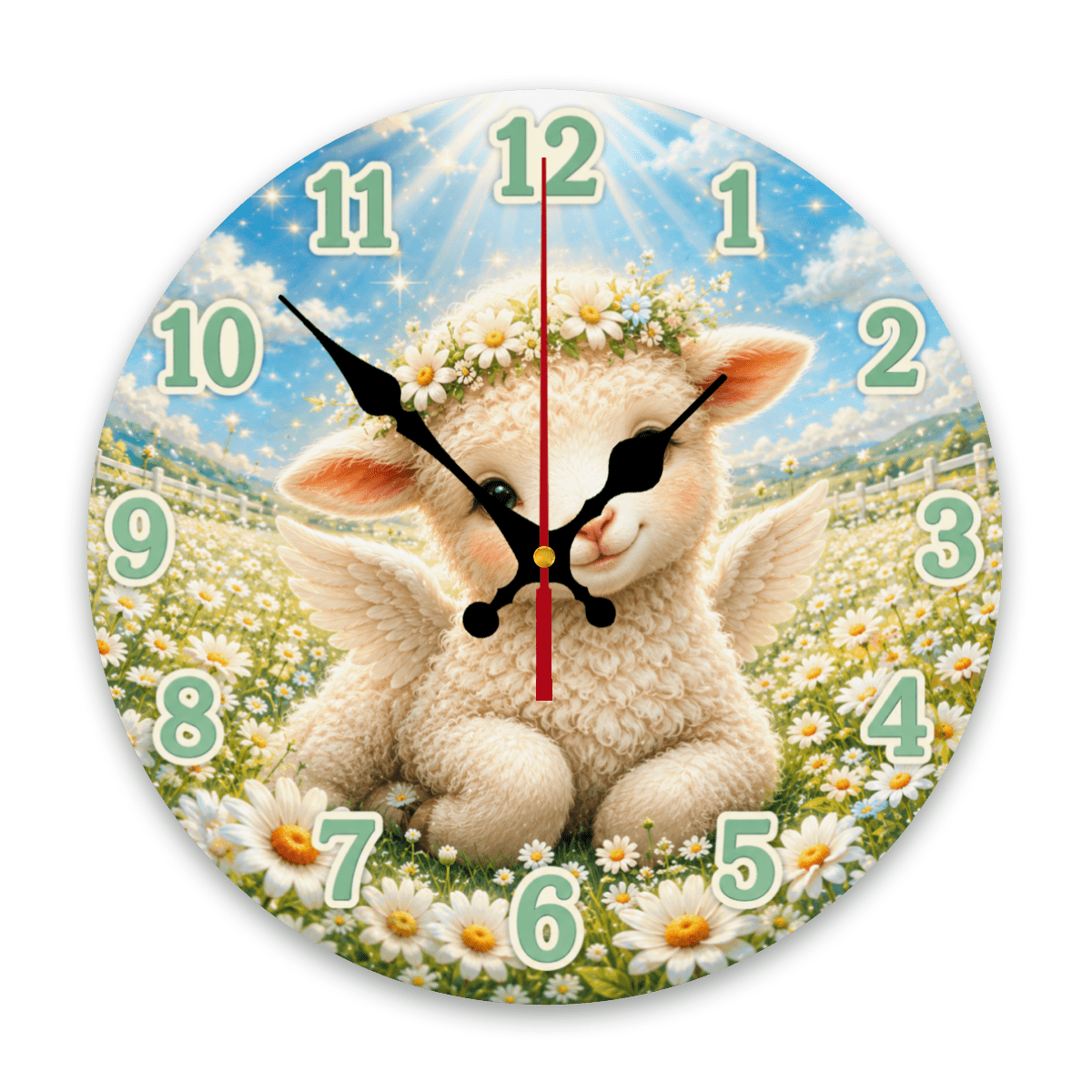 1pc 10Inch Vintage Apple-Shaped Wall Clock with Quartz Movement - Realistic Red Apple Green Leaf Design, White Face Black Hands, Manufactured Wood Round Clock, Living Room,, Dorm - Fruit-Theme