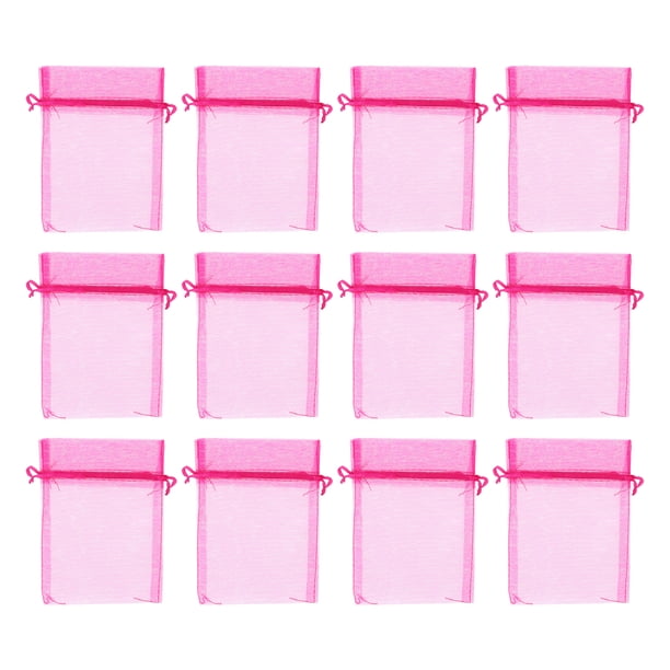 100 bolsas de organza con cordón para guardar joyas, pequeñas bolsas de regalo