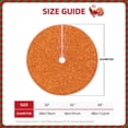 thumbnail image 2 of Rateoe Orange Glitter Pattern Christmas Tree Skirt with Ties , Christmas Tree Decorations, Farmhouse Christmas Decor Xmas Holiday Decorations-30", 2 of 6