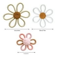 thumbnail image 5 of 3Pcs Boho Wall Decor Woven Daisy Flowers Macrame Wall Hanging Decor Bohemian Home Bedroom Room Wall Art Flowers for Girls Nursery Dorm Decor, 5 of 5