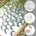 thumbnail image 4 of Topboutique Clear Flat Marbles Glass Gems Glass Marbles Decorative Glass Beads Candle Holder Stones Fountain Rocks for Vases Fillers Aquariums Crafts Decor,0.66lb/300g, 4 of 8