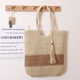thumbnail image 7 of Jiibva Straw Beach Bag Woven Tote Bag with Tassels Large Shoulder Bag for Women Straw Handbags Rattan Boho Bag, 7 of 7
