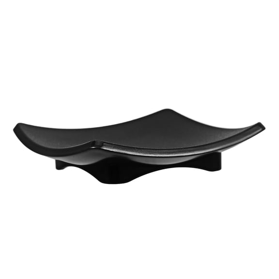 TOYMYTOY Reusable Black ABS Soap Dish with Nonslip Bottom for Bathroom Bar Soap Storage
