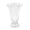 Clear, variant on Minimalist Fluted Ceramic Vase for Flowers 9 Inch - Farmhouse Pedestal Base Flower Vase, Tall Decorative Vases for Home Decor, Living Room Dining Table Centerpiece, Wedding and Party