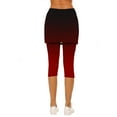 thumbnail image 4 of Dealovy Skirts Leggings for Women High Waisted Workout Yoga Capris Gradient Color Tennis Skirt Golf Athletic Skorts, 4 of 6