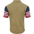 thumbnail image 4 of MuXiKeJi Clothes Men's 250Th Anniversary National Flag Print Casual Waffle Polo Shirt Cross Patriotic Tee, S-5XL, 4 of 4