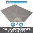 thumbnail image 4 of Drymate XL Dish Drying Mat, Oversized (19”x24”), Low-Profile, Super Absorbent, Quick Dry Fabric, Waterproof & Slip-Resistant, for Kitchen Counter, Trimmable, Easy to Clean (USA Made)(Taupe), 4 of 8