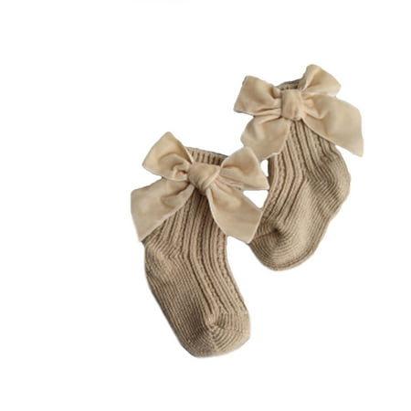

Multitrust Newborn Bow-knot Socks Winter Baby Hosiery for Indoor Outdoor