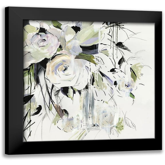 PI Studio 12x12 Black Modern Framed Museum Art Print Titled - Simple Bouquet I