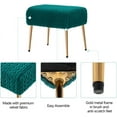 thumbnail image 5 of DUHOME Modern Velvet Upholstered Ottoman, Tufted Footrest Vanity Chair Makeup Chair Vanity Stool for Bedroom Living Room Kids' Room Atrovirens, 5 of 7