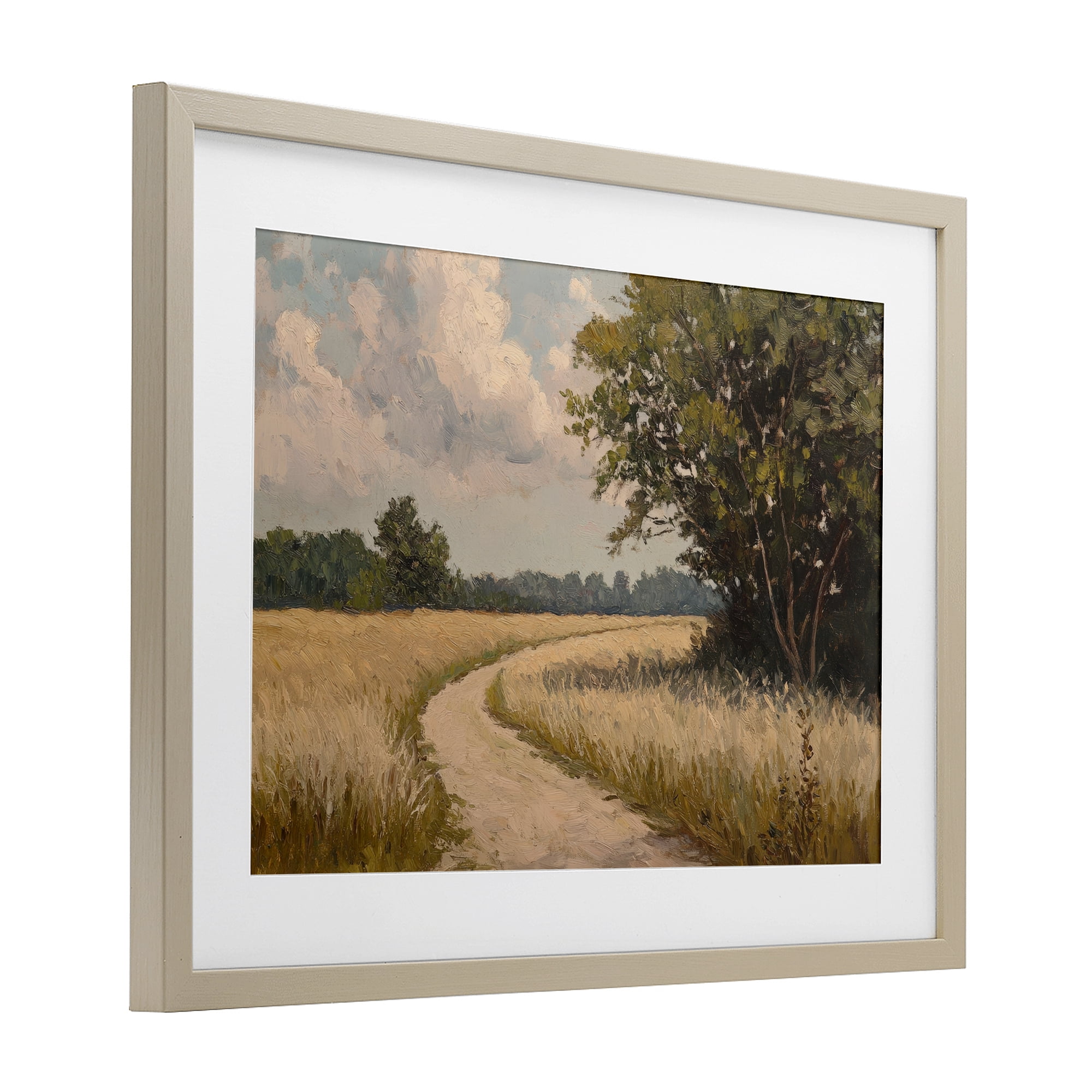 Stupell Industries Peaceful Thinking Path Birch Framed Print Under Glass, design by Petal Prints Design