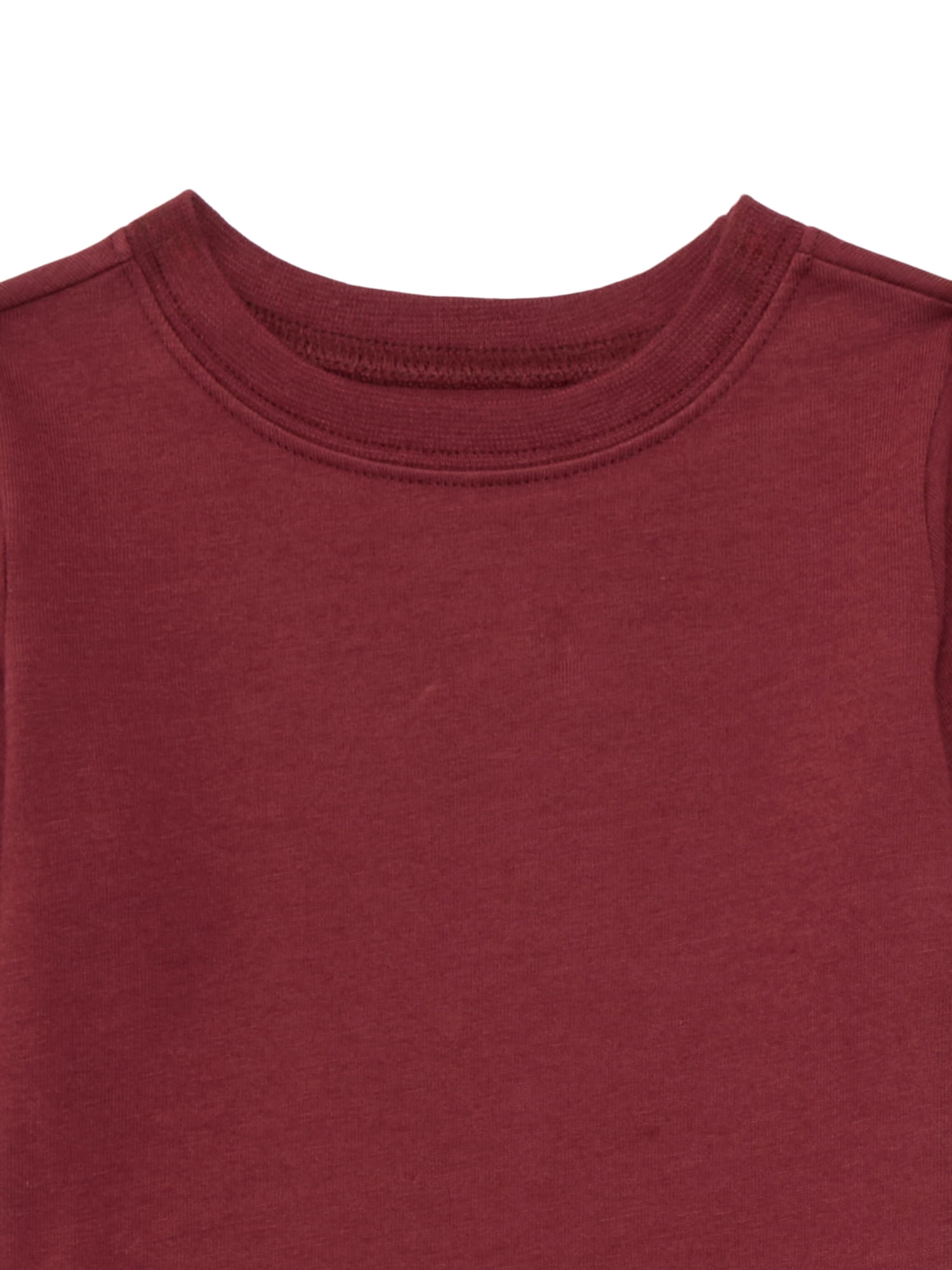 Garanimals Baby Boys Solid Tee with Long Sleeves, 3-Pack, Sizes 0M-24M