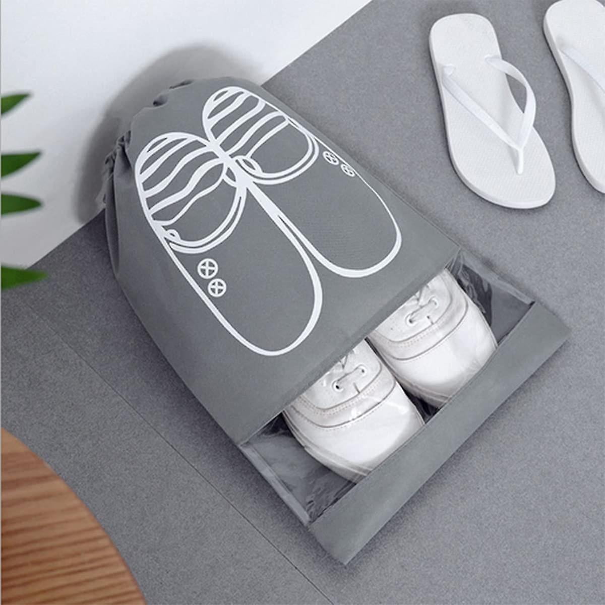 10 Travel Shoe Bags Large Drawstring Carry Shoe Organizer Space Saver With Clear Stitching Walmart