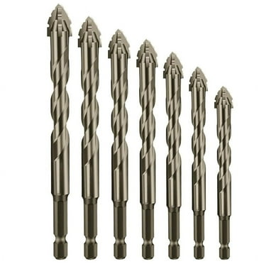 2X Four-Flute Sawtooth Eccentric Drill Bit, Four Edged Serrated Drill, Bit