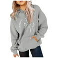 thumbnail image 2 of Byoo Big Girls Hoodie Kids Horse Print Long Sleeve Hooded Sweatshirt Pullover Top, 2 of 3