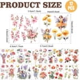 thumbnail image 2 of 12 Sheets Flower Fairy Rub on Transfer Flowers & Flower Fairy Rub on Transfer Stickers Spring Summer Rub on Decal Stickers for Wood Paper Furniture DIY Crafts 5.5 x 5.5 Inches, 2 of 9