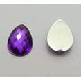 thumbnail image 4 of U8MO 200 Dark Purple Acrylic Flatback TearDrop Rhinestone Gems 10X14mm No Hole, 4 of 6