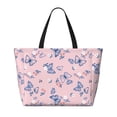 thumbnail image 2 of Naloa Butterfly Large Capacity Beach Bag, Waterproof Sandproof Beach Swim Pool Bag Tote Bag for Women, 2 of 7